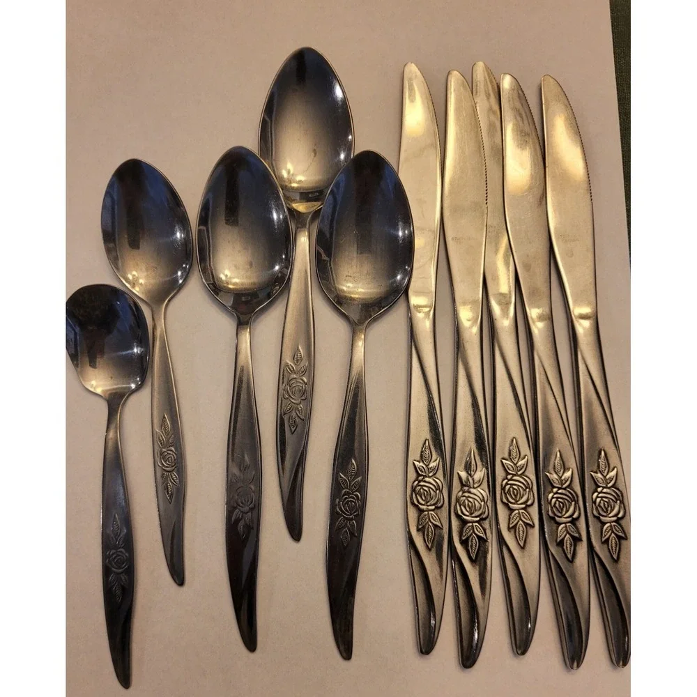 Set of 10 Avonrose Stainless Flatware Tiwian